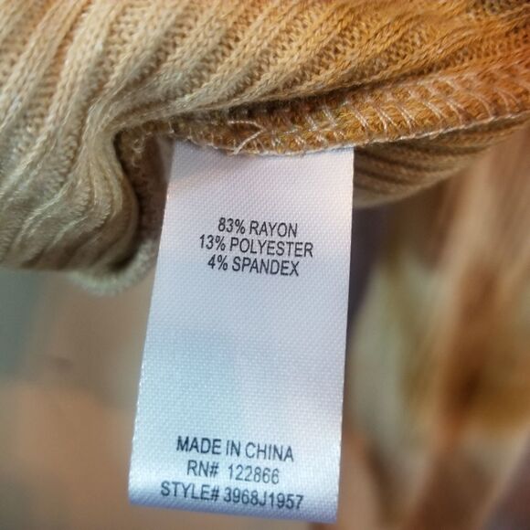 Status Pink & Tan Puff Sleave Pullover Size Small - Picture 4 of 5